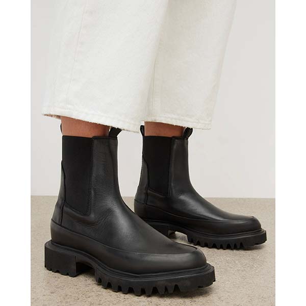 Allsaints Australia Womens Harlee Leather Boots Black AU07-853